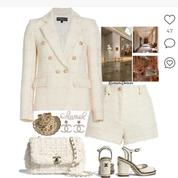 Generation Love Devyn Tweed Shorts CREAM SZ 12 - Picture 9 of 11